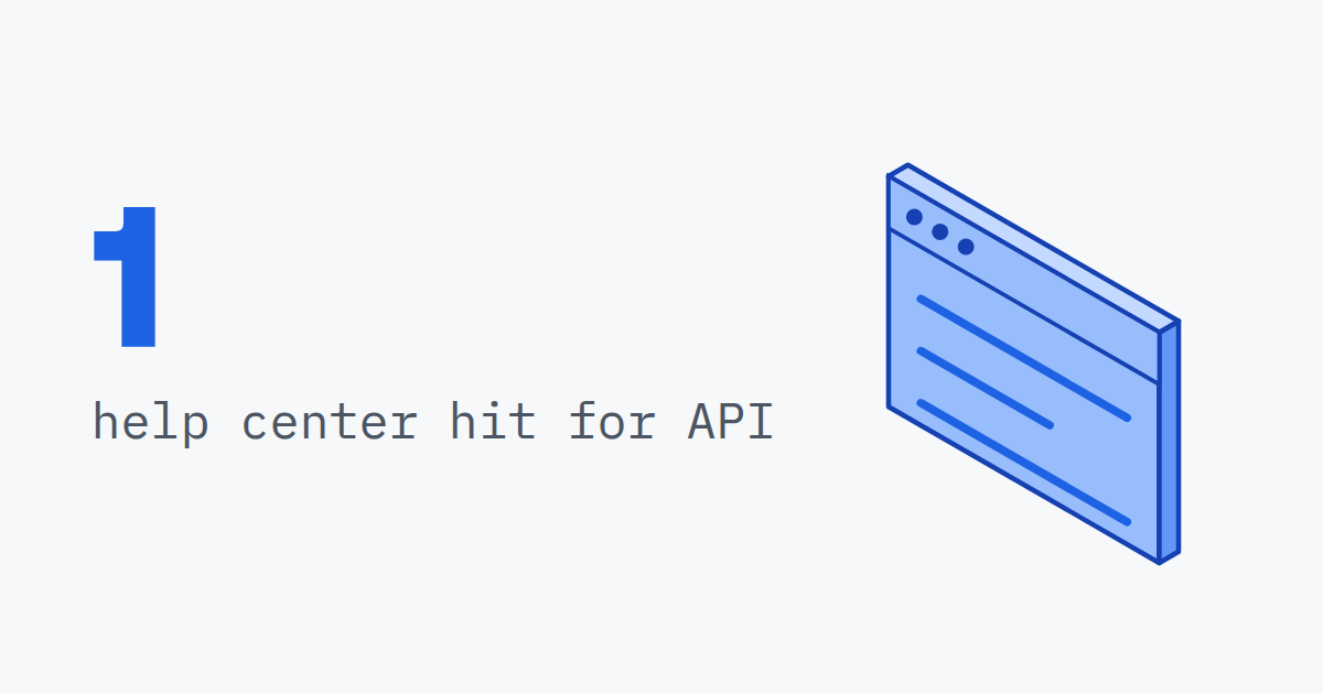 1, help center hit for API, beside a browser window