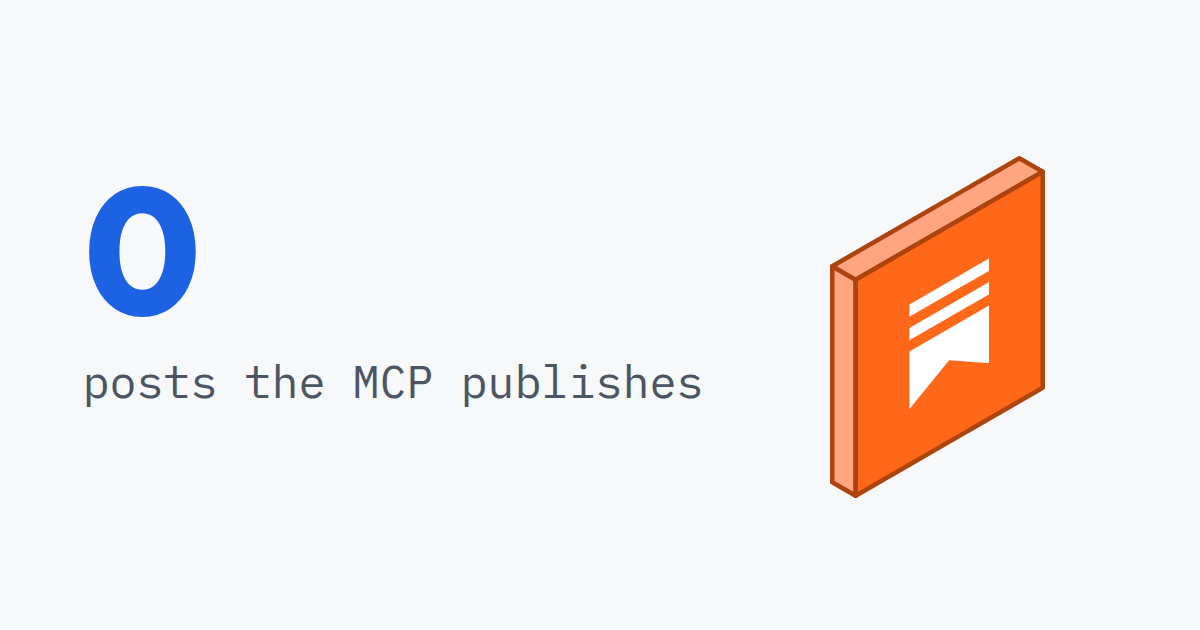 0, posts the MCP publishes, beside a Substack logo tile